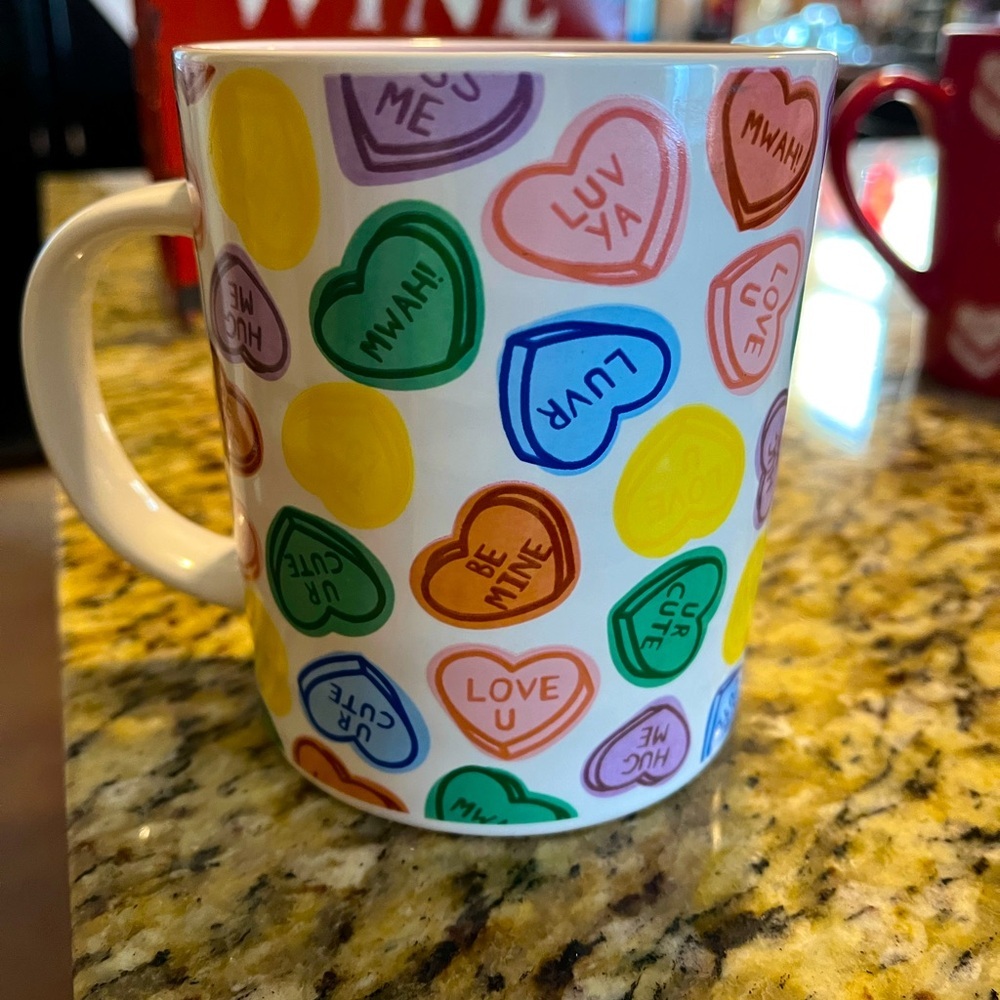 Fig & Fern Conversation Hearts Mug